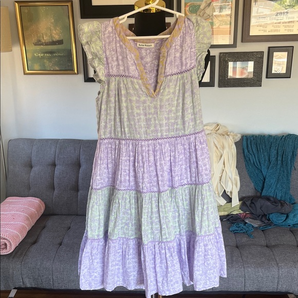Roller Rabbit Lavender and Mint Midi Dress size XXS - Picture 1 of 7